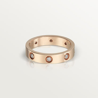 18K Love Wedding Eight Diamonds Ring