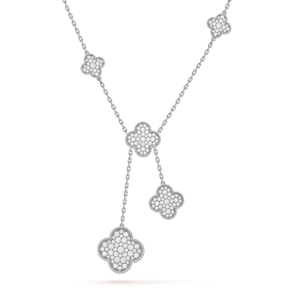 18K Magic Alhambra Six Motifs Diamonds Necklace