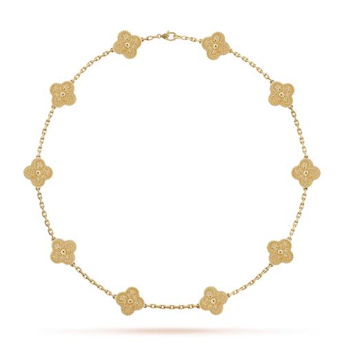 18K Vintage Alhambra 10 Motifs Necklace