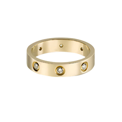 18K Love Wedding Eight Diamonds Ring