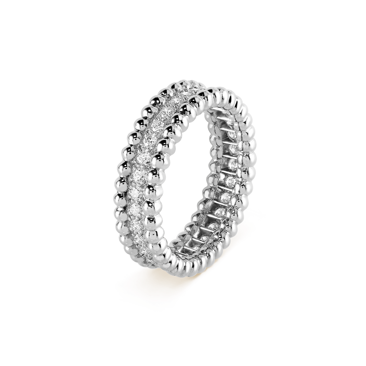 18K Perlée Diamonds Ring