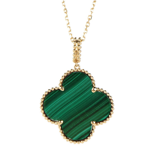 18K Magic Alhambra Malachite Necklace