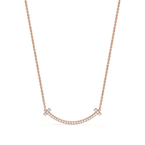 18K T Medium Diamond Pendant Necklace
