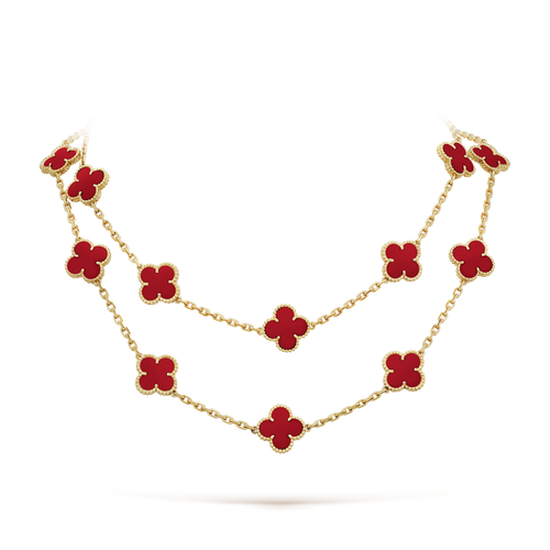18K Vintage Alhambra 20 Motifs Long Necklace
