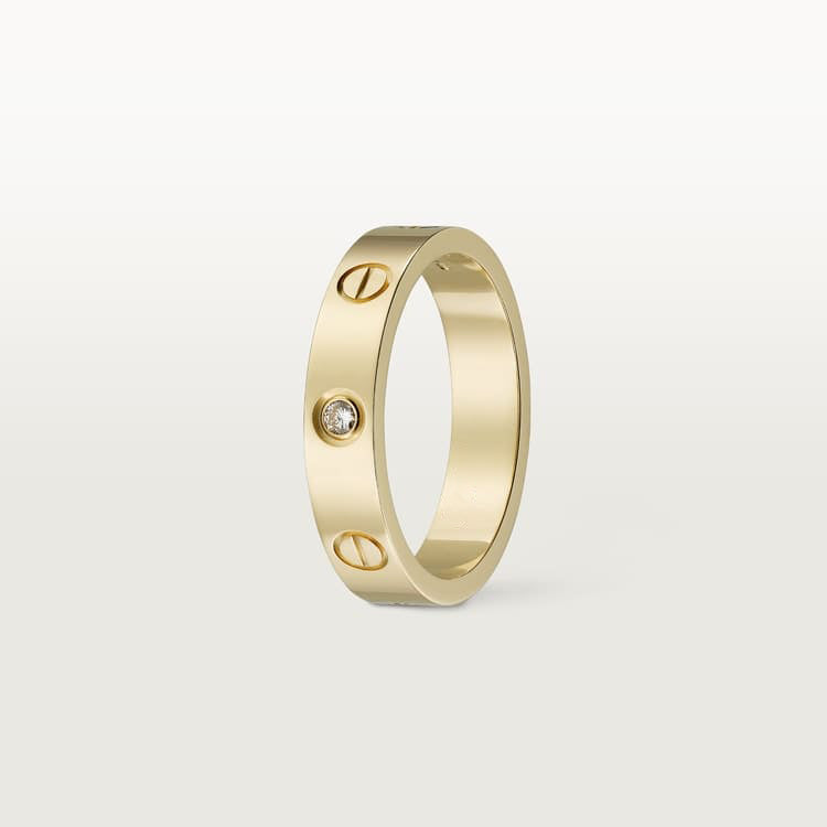 18K Love Wedding One Diamond Ring
