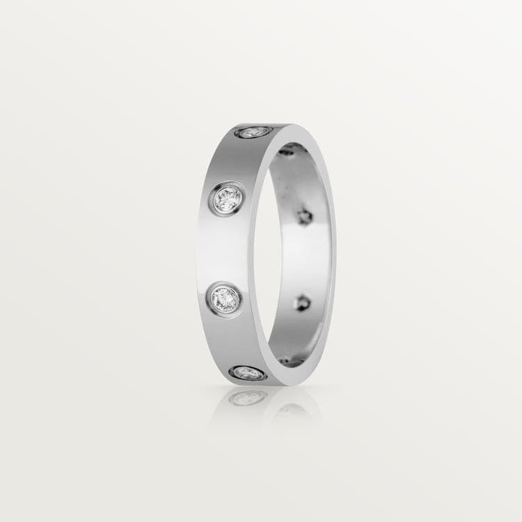 18K Love Wedding Eight Diamonds Ring