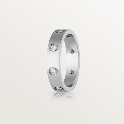 18K Love Wedding Eight Diamonds Ring