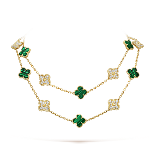 18K Vintage Alhambra 20 Motifs Long Necklace