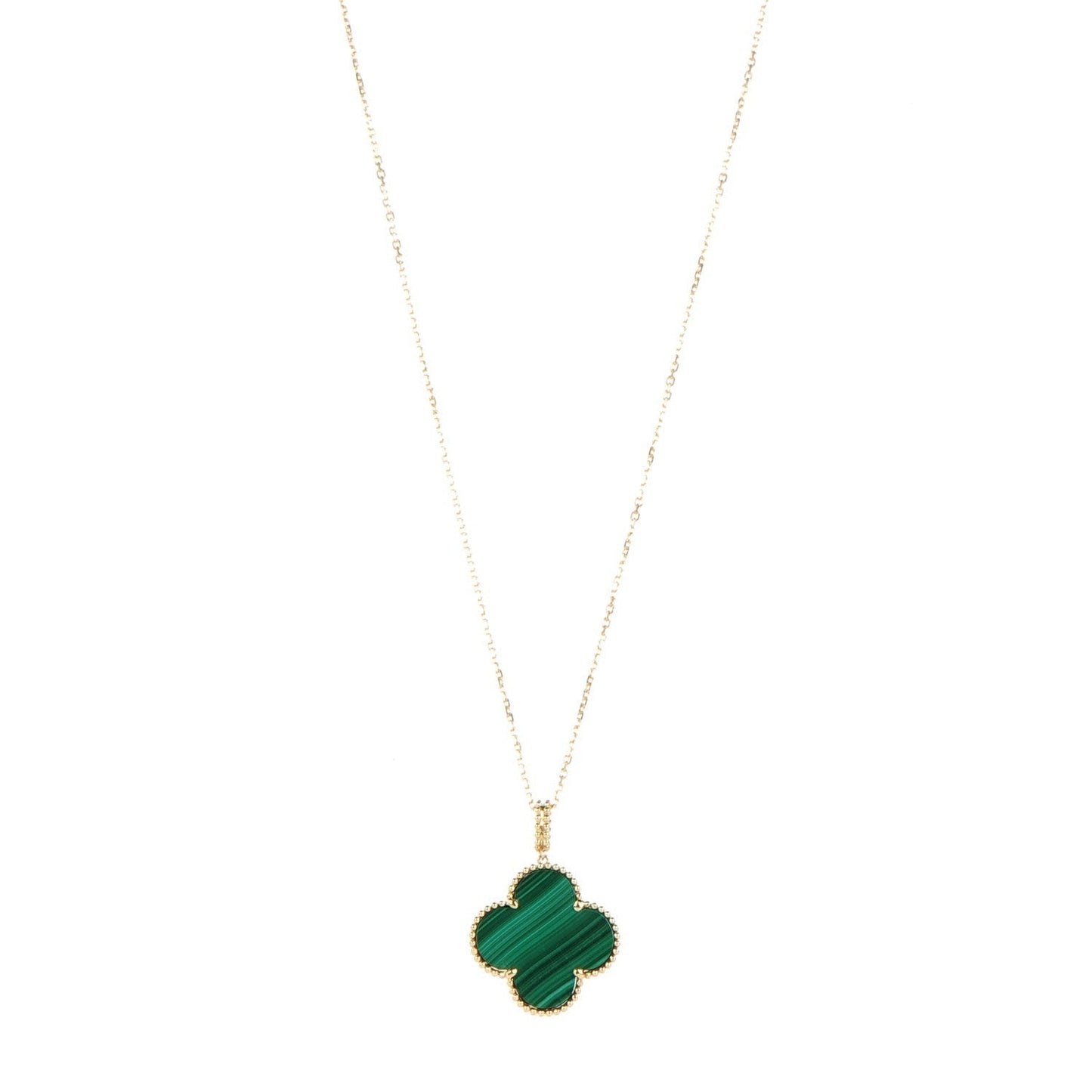 18K Magic Alhambra Malachite Necklace