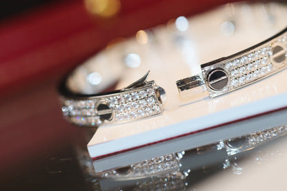 18K Diamond-paved Ceramic  Love Bracelet