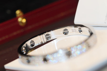 18K Diamond-paved Ceramic  Love Bracelet