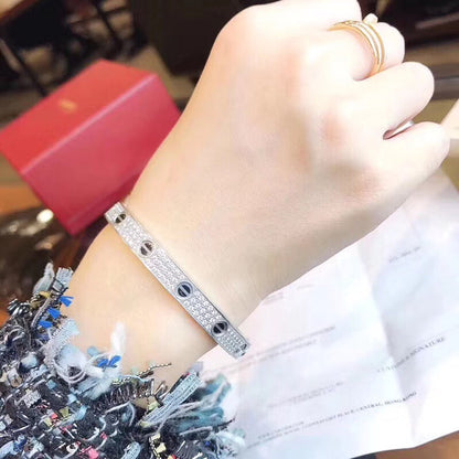 18K Diamond-paved Ceramic  Love Bracelet