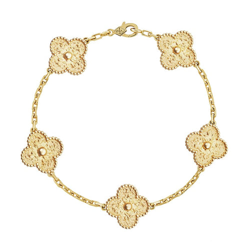 18K Vintage Alhambra Five Motifs Bracelet