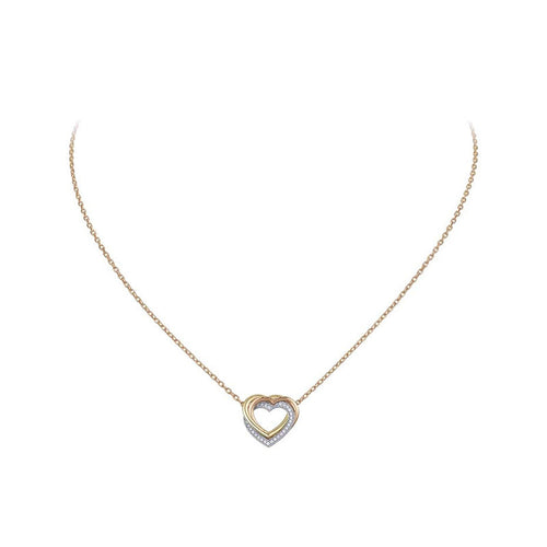 18K Trinity Heart Diamond Necklace