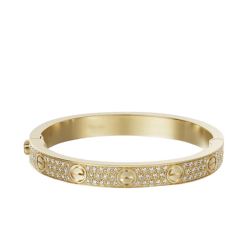 18K Love Pave Diamonds Bracelet