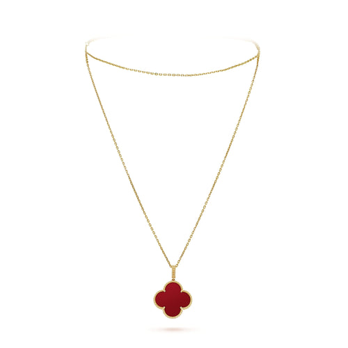 18K Magic Alhambra One Motifs Carnelian Necklace